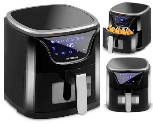 Frytkownica beztłuszczowa Air Fryer BERDSEN BD-652 5l Czarno-srebrny