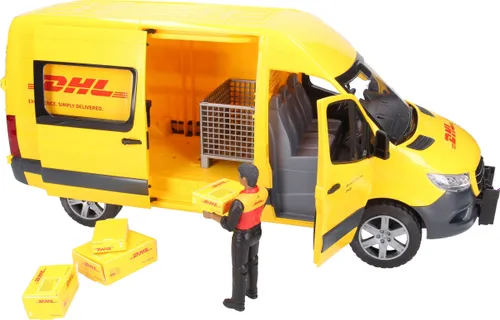 Bruder MB Sprinter DHL z figurką kuriera i z akcesoriami (02671)