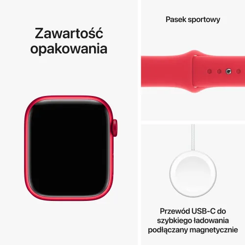 Apple Watch 9 GPS + Cellular 45mm алюминий (продукт) красный / Красный Спортивный ремешок S / M