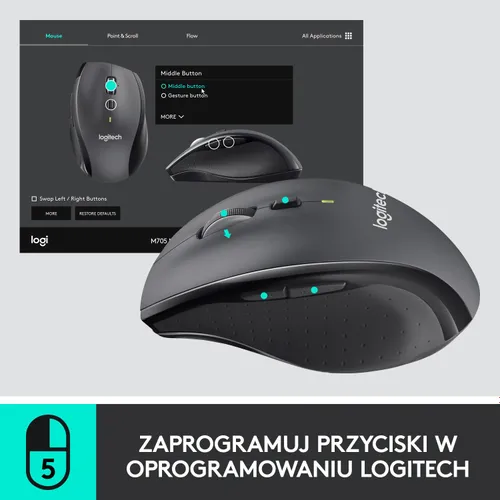 Myszka Logitech M705 Czarno-szary