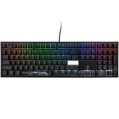 Klawiatura mechaniczna Ducky One 2 Backlit PBT RGB - Cherry MX Silent Red - czarny