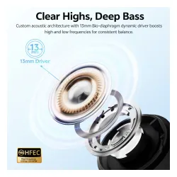 Słuchawki bezprzewodowe QCY AilyBuds E10 QT35 Douszne Bluetooth 5.4 Czarny