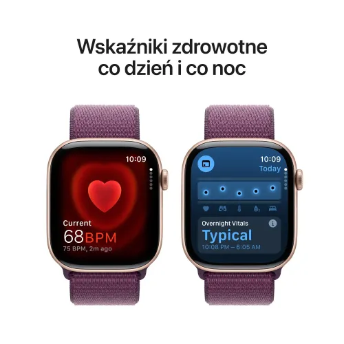 Apple Watch Series 10 GPS koperta 42mm aluminium różowe złoto opaska sportowa dojrzała śliwka