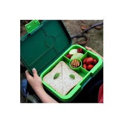 Lunchbox pojemnik na śniadanie XL Yumbox Tapas 4 - palm green / lime