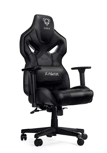 Fotel Diablo Chairs X-Fighter Normal Size Gamingowy do 150kg Skóra ECO Czarny