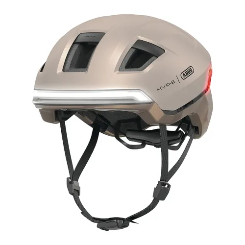 Kask rowerowy z kierunkowskazami ABUS Hyp-E champagne gold