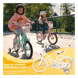 Rower dziecięcy SUN BABY Heart Bike 16 cali dla dziewczynki Biało-złoty