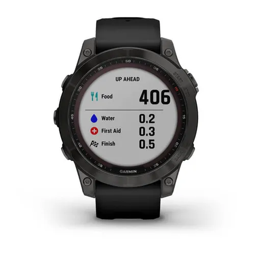 Смарт-часы Garmin FENIX 7 Sapphire Solar титановый черный DLC с черным ремешком (010-02540-35)