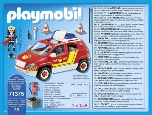 Набор фигурок Playmobil City Action 71375 Машина начальника пожарной охраны