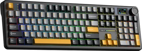 Klawiatura AULA F108 Pro Gray Yellow Deep Gray Reaper Switch RGB