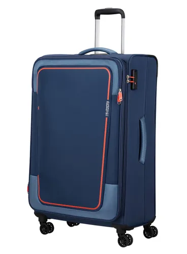 Большой расширяемый чемодан American Tourister Pulsonic-combat navy