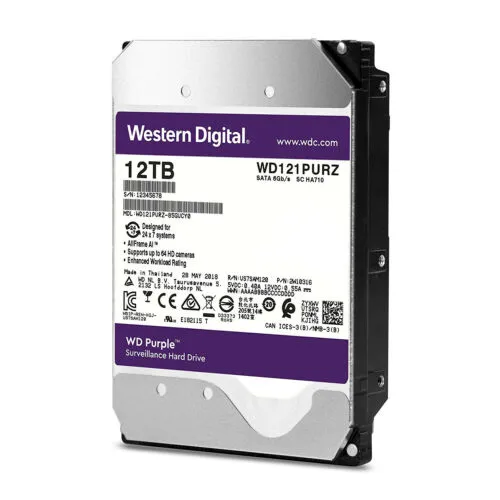 WD Purple 121purz жесткий диск-12 ТБ-3.5 " - 7200 об. / мин.-SATA - 600-256 МБ кэш