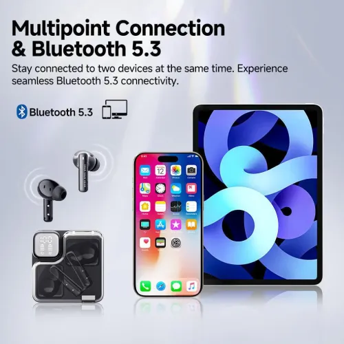 Słuchawki bezprzewodowe QCY MeloBuds Neo T31 Dokanałowe Bluetooth 5.3 Czarny