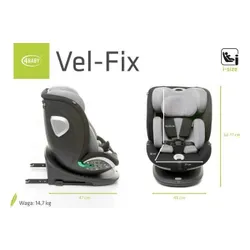 Araba koltuğu 4baby Vel-fix 0-36 kg ve-size graphite 4baby