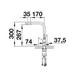 Bateria BLANCO Fontas II 526157 Czarny