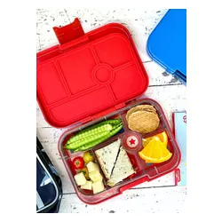 Yumbox Orijinal Okul Öğle Yemeği Kutusu-roar red / Race cars tray