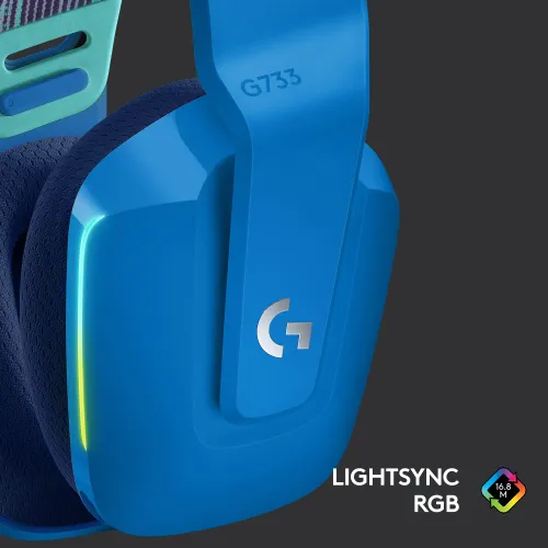 Наушники геймерские / игровые Logitech G733 Lightspeed Синий (981-000943)