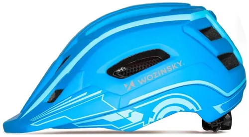 Kask rowerowy WOZINSKY HT-27N Niebieski Full Face dla Dzieci z odkręcaną szczęką i lampką (rozmiar uniwersalny)