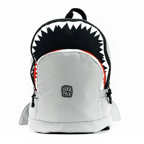 Школьный рюкзак Pick &amp; Pack Shark Shape M-grey