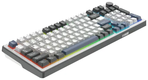 Klawiatura gamingowa White Shark Excalibur biała KTT Wine Red RGB Hot-Swap