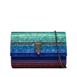 Kurt Geiger Partidul Eagle Ambreiaj Sac 512786999 Albastru / Pal C