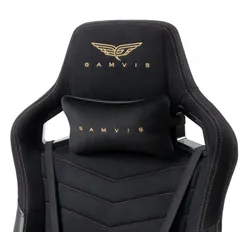 Fotel GAMVIS Elite 2.0 Pro XXL Czarny (złote elementy)