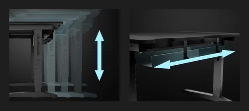 Biurko gamingowe narożne GENESIS Holm Modular 160 Czarny