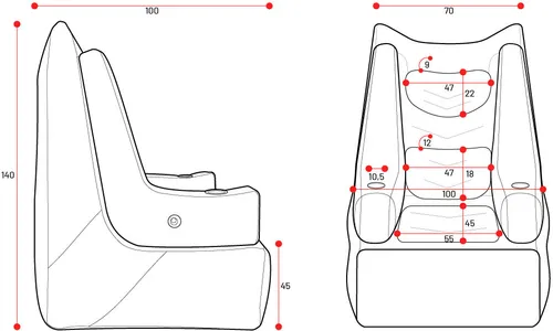 Fotel DIABLO CHAIRS X-Bager Czarno-Czerwony