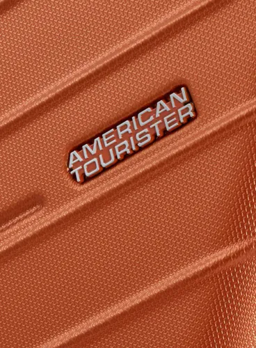 American Tourister SPEEDSTAR-copper orange'ın geniş genişletilebilir valizi