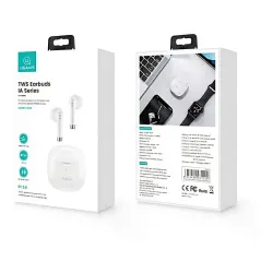 Słuchawki bezprzewodowe USAMS IA Series TWS Douszne Bluetooth 5.0 Bały