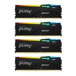 Pamięć RAM Kingston FURY Beast RGB DDR5 128GB (4 x 32GB) 5200 CL40 Czarny