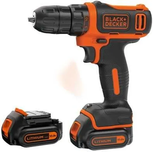 Black &amp; Decker Akülü Matkap BDCDD12KB 10.8 V 2 x 1.5 Ah Akülü Matkap