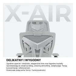 Fotel Anda Seat X-Air Pro XL Gamingowy do 120kg Tkanina Szary