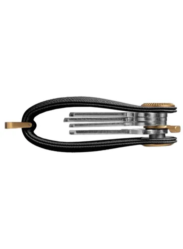 Skórzane etui organizer na klucze Orbitkey Key Organiser Pro Saffiano Leather - liquorice black