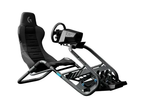 Fotel Playseat Trophy Logitech G Edition Wyścigowy do 163kg Tkanina Skóra ECO Szary