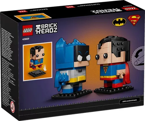 LEGO 40859 BrickHeadz Figurki Supermana I Batmana ze Złotej Ery