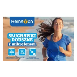 Słuchawki przewodowe Reinston EZS007 Dokanałowe Mikrofon Niebieski