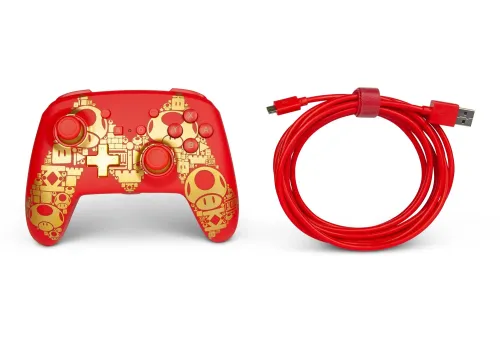 Pad PowerA Enhanced Mario Golden M do Nintendo Switch Przewodowy