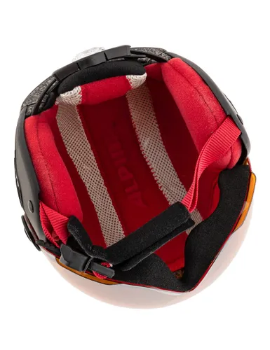 Kask snowboardowy dziecięcy ALPINA CARAT LE VISOR black red - Rozmiar - S