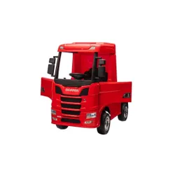 Ciężarówka Na Akumulator Auto Dla Dziecka Scania 500R Lakier 4X4 Skóra LED Eva