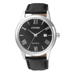 Zegarek CITIZEN Eco-Drive Leather AW1231-07E Stalowo-czarny