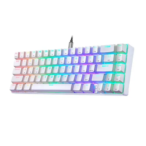 Klawiatura mechaniczna Motospeed CK67 RGB Blue Switch Biały