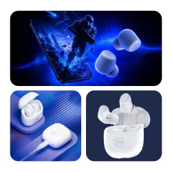 Słuchawki bezprzewodowe 3mk BlitzBuds Dokanałowe Bluetooth 6.0 Biały