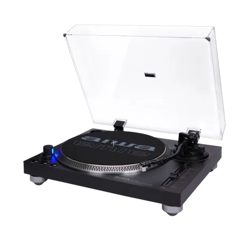 Gramofon Aiwa APX-1200BT/BK Półautomatyczny Napęd paskowy Przedwzmacniacz Bluetooth Czarny