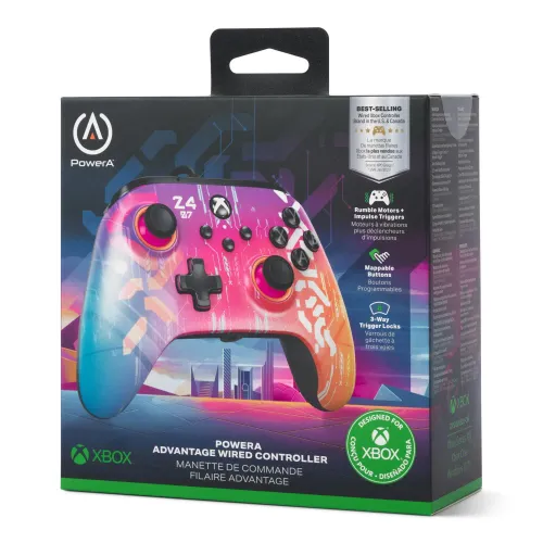 Pad PowerA Advantage Wired Controller Cyber Style do Xbox Series X/S, Xbox One, PC Przewodowy