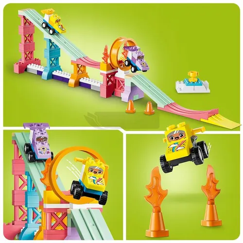 LEGO Duplo 10478 Kreatywne rampy 3 w 1 z pojazdami, zestaw klocków 3+