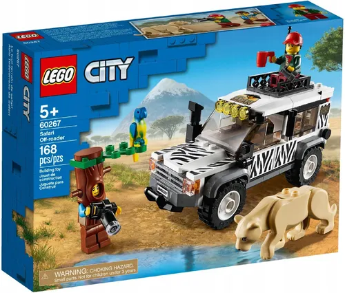Lego City 60267 Terenówka Safari Lew Lwica Papuga