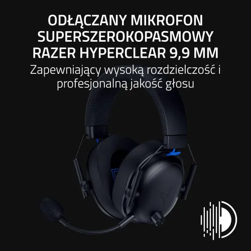 Słuchawki bezprzewodowe z mikrofonem Razer BlackShark V3 do PlayStation Nauszne Czarny