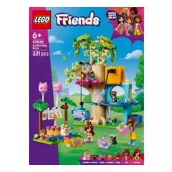 LEGO Klocki Friends 42666 Kocie przyjęcie urodzinowe i domek na drzewie