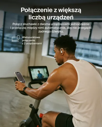 Słuchawki bezprzewodowe Belkin SoundForm ActiveFit Dokanałowe z zaczepami Bluetooth 5.4 Kremowy